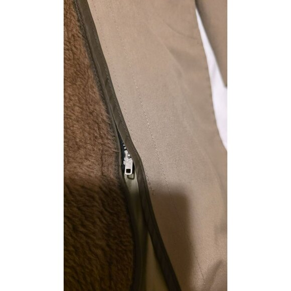 Glen Eagles Trench Coat Tan Collared Buttons Pockets Zip Liner Mens Size 40S Y2K - Picture 8 of 11